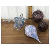4 Pieces Of Stunning Art Glass