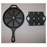 Red Stone Cast Iron Cornbread Skillet & Snowman
