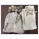 Vintage baseball pants and balls