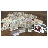 Assorted Ephemra- Foreign & confederate currency,