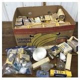 Box of assorted light bulbs