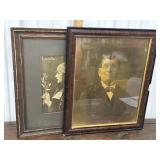 Framed vintage photo, and Lauretta print *missing