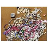 Costume jewelry, wristwatch, earrings