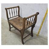 Victorian spindle side bench