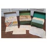 3 tin recipe boxes W/some great handwritten