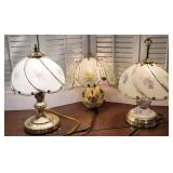 3 Retro Touch Lamps - 1 Is A Wall Sconce -