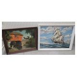 2pcs art - Paul Detlefsen & paint by number ship