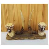 Angler Salt, Pepper & Napkin Holder Resin Set.