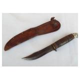 Western Official Boy Scout Knife & Sheath. Needs