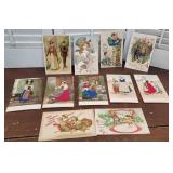Beautiful colored Victorian postcards