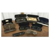 Vintage eye glasses/cases