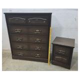 5 Drawer Highboy Dresser With Night Stand