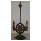 Antique Art Deco Cast Iron Table Lamp Needs