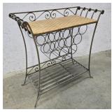 Wrought iron wine rack 33"13"32"