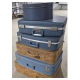 6pcs Retro Luggage - 1 Handle Is Coming Loose