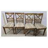 4 Upholstered Seat Chairs Needs Cleaning