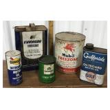 Advertising tins- Sunoco, Mopar, Gulf, Mobil,