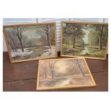 3 vintage Robert Wood landscape prints