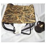 Camo Camp Stool & Camp Coffee Pot