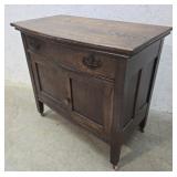 1 Drawer 2 Door Oak Washstand 33"19"31"