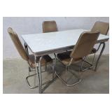 Retro table and 4 chairs 54"30"30"