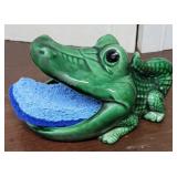 Retro ceramic Gator sponge holder