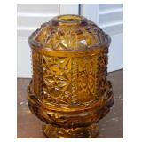 Amber glass fairy lamp