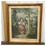 Currier & Ives Litho ï¿½The Meeting at The Barsï¿½