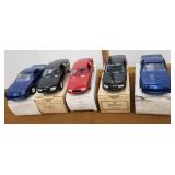 5 Plastic Model Cars