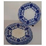 4 Antique Eclipse Johnson Bros. China Flow Blue