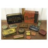Assorted tins- boxed lot