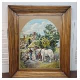 Fantastic early frame / horse litho