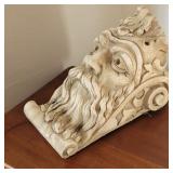 AMAZING plaster bearded head corbel - heavy