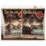 2 Military cardboard Posters Approx. 22x28