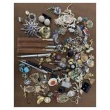 Costume jewelry odd bits and pieces - pierced ear