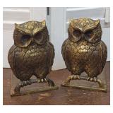 Brass owl bookends made in Israel