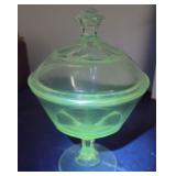 Glow glass EAPG Antique Compote