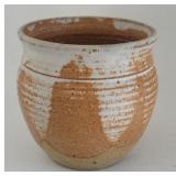 Signed Studio pottery - brown vase pot