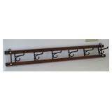 Wall hanging coat rack - white porcelain buttons