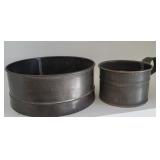 Vintage tin Standard #50 sieve & cup