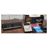 Sharp calculator and GE clock radio