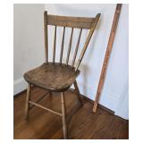 Early plank seat chair