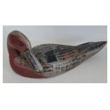 Folksy carved decoy duck