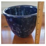 Bennington pottery blue Spongeware crock