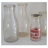 4 milk bottles - Pearson Ithaca, Hatz market, etc