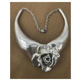 .925 Stamped Custom Rose Necklace
