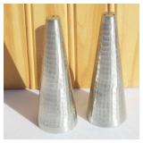 MCM Selanger Hammered Pewter Salt & Pepper