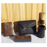 Vintage Box Lot-Playing Cards, Shaving Brush,