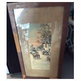 antique frame / madden picture 20ï¿½X 11 3/4ï¿½