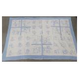 Child size Victorian blue and white quilt aprx